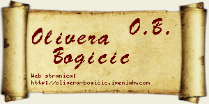 Olivera Bogičić vizit kartica